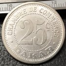 1920 Senegal 25 Centimes Silver Plated Coin 27mm Smooth Token Copy