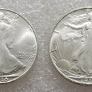 1916 Walking Liberty Half Dollar UNC Two Face Copy Coin No Stamp 1916 Walking Liberty Half Dollar UNC Two Face Copy Coin No Stamp