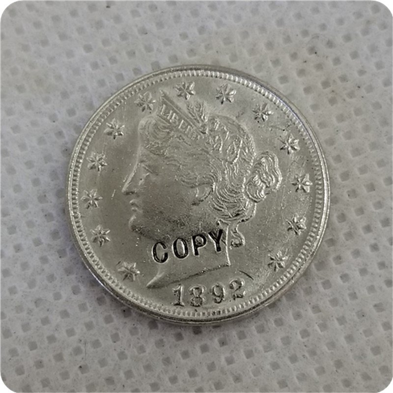 1892 Liberty Head V Nickel Copy Coin No Stamp