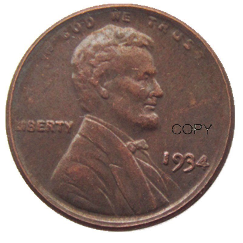US 1934 Lincoln Head One Cent Penny Copy Coin