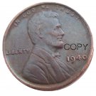 US 1940 Lincoln Head One Cent Penny Copy Coin