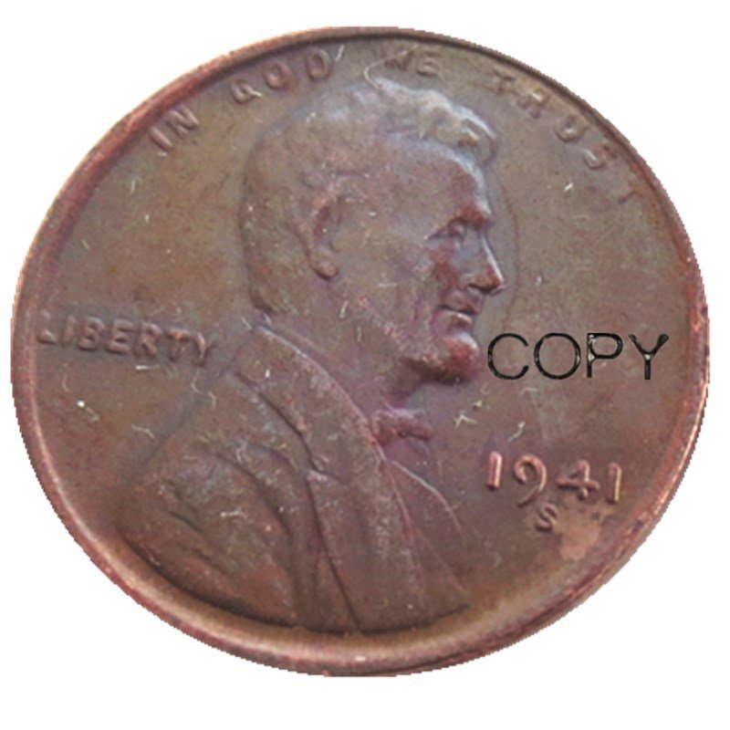 US 1941-S Lincoln Head One Cent Penny Copy Coin