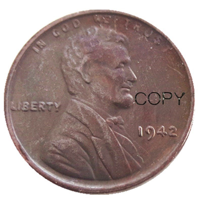 US 1942 Lincoln Head One Cent Penny Copy Coin