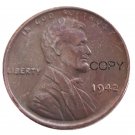 US 1942 Lincoln Head One Cent Penny Copy Coin
