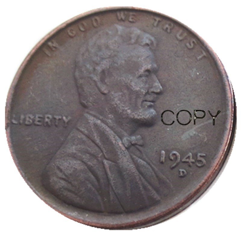 US 1945-D Lincoln Head One Cent Penny Copy Coin