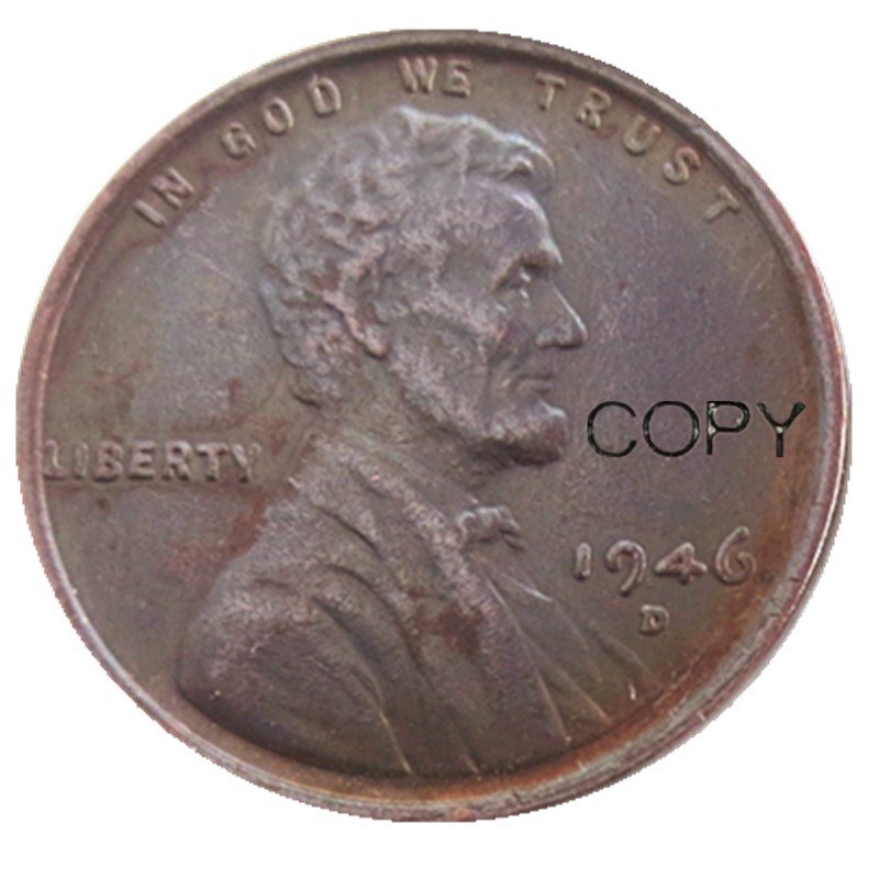 US 1946-D Lincoln Head One Cent Penny Copy Coin
