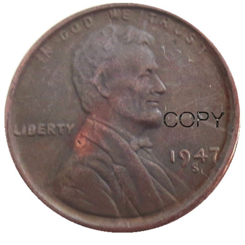 US 1947-S Lincoln Head One Cent Penny Copy Coin