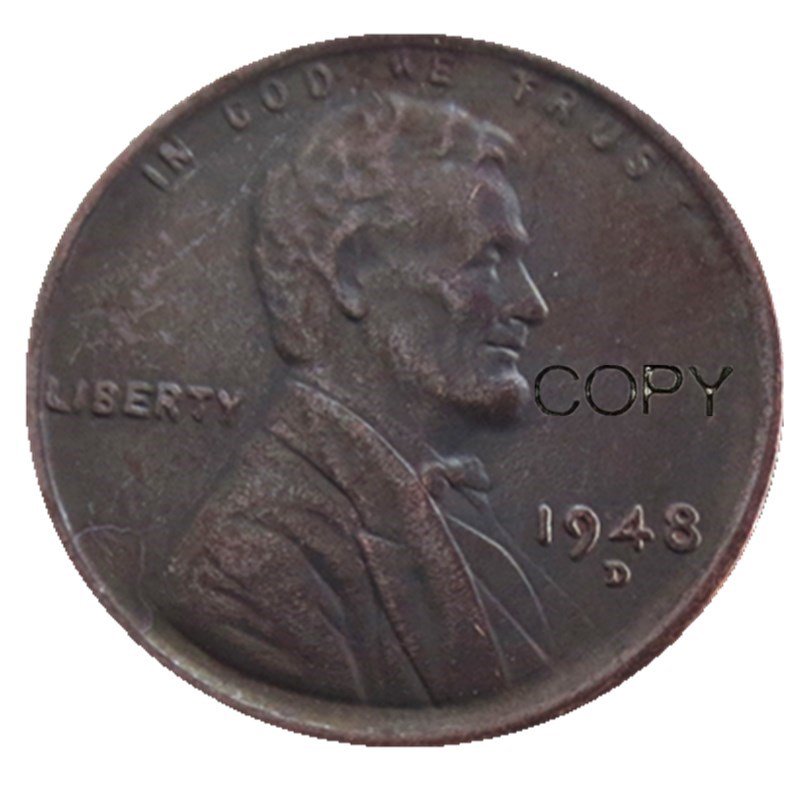 US 1948-D Lincoln Head One Cent Penny Copy Coin