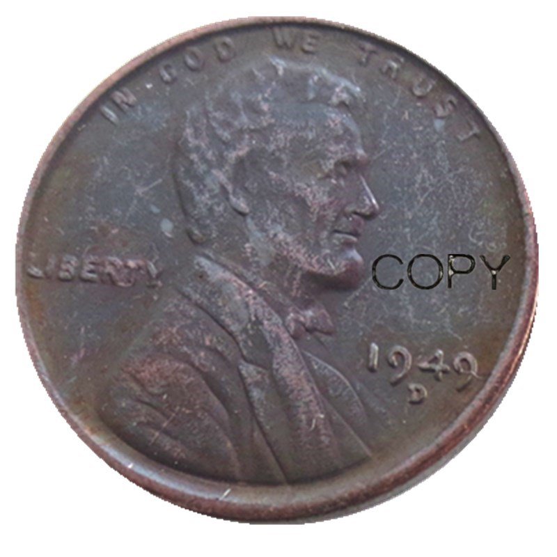 US 1949-D Lincoln Head One Cent Penny Copy Coin