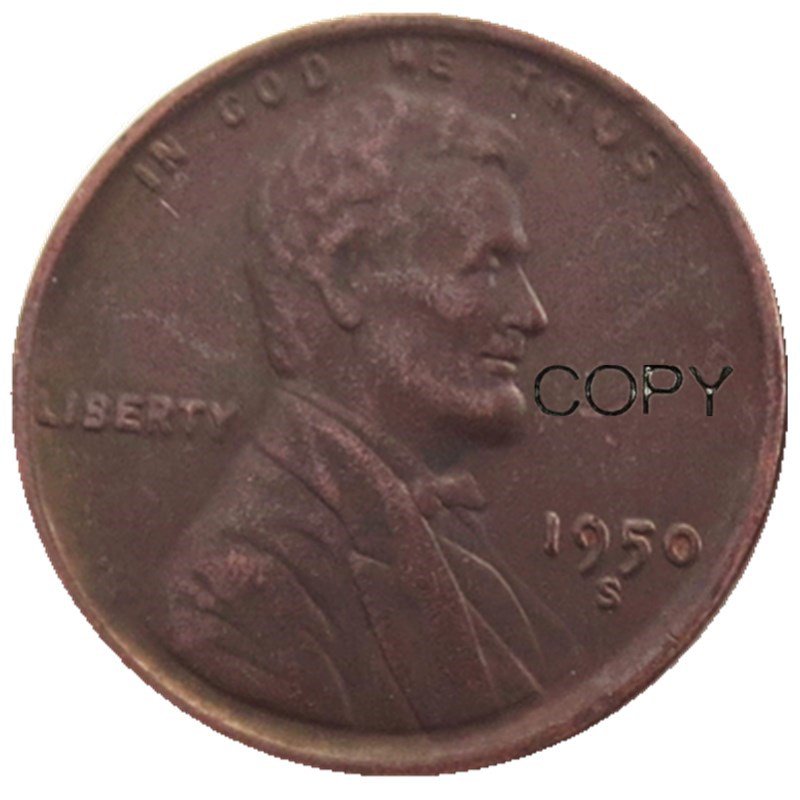 US 1950-S Lincoln Head One Cent Penny Copy Coin