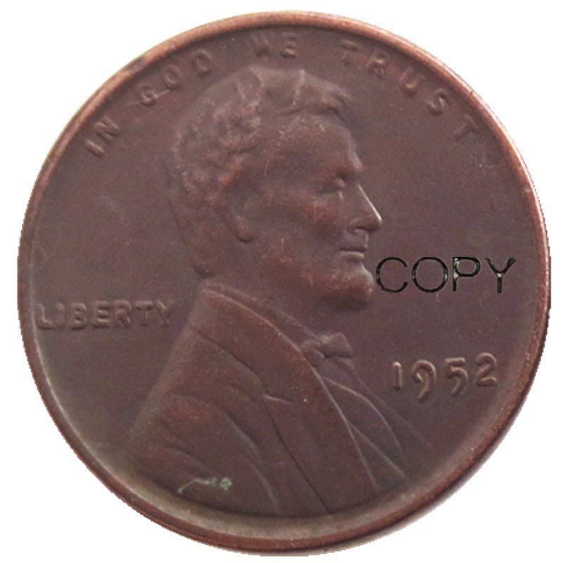 US 1952 Lincoln Head One Cent Penny Copy Coin