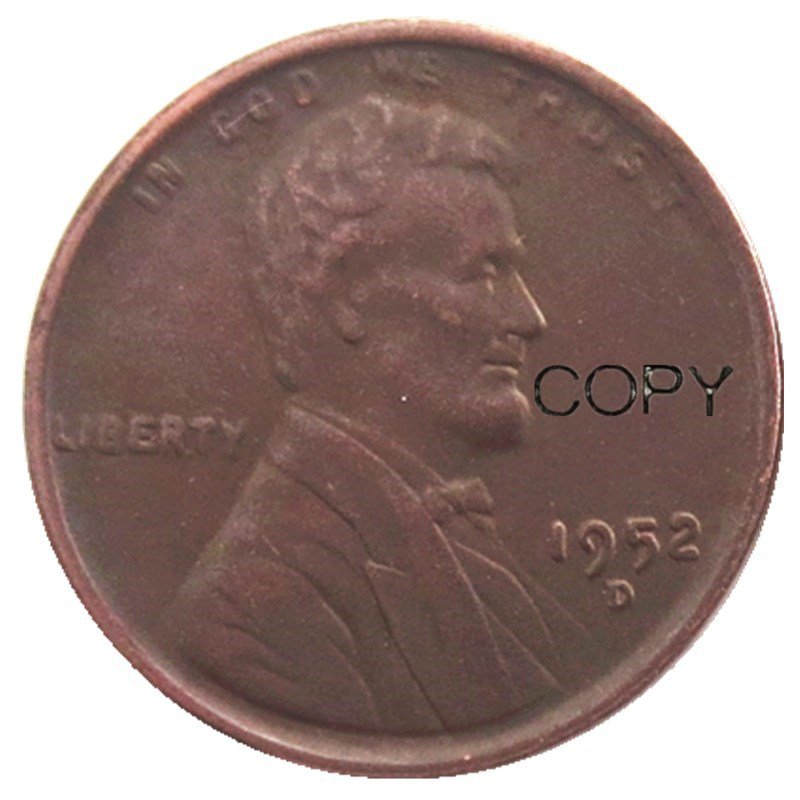 US 1952-D Lincoln Head One Cent Penny Copy Coin