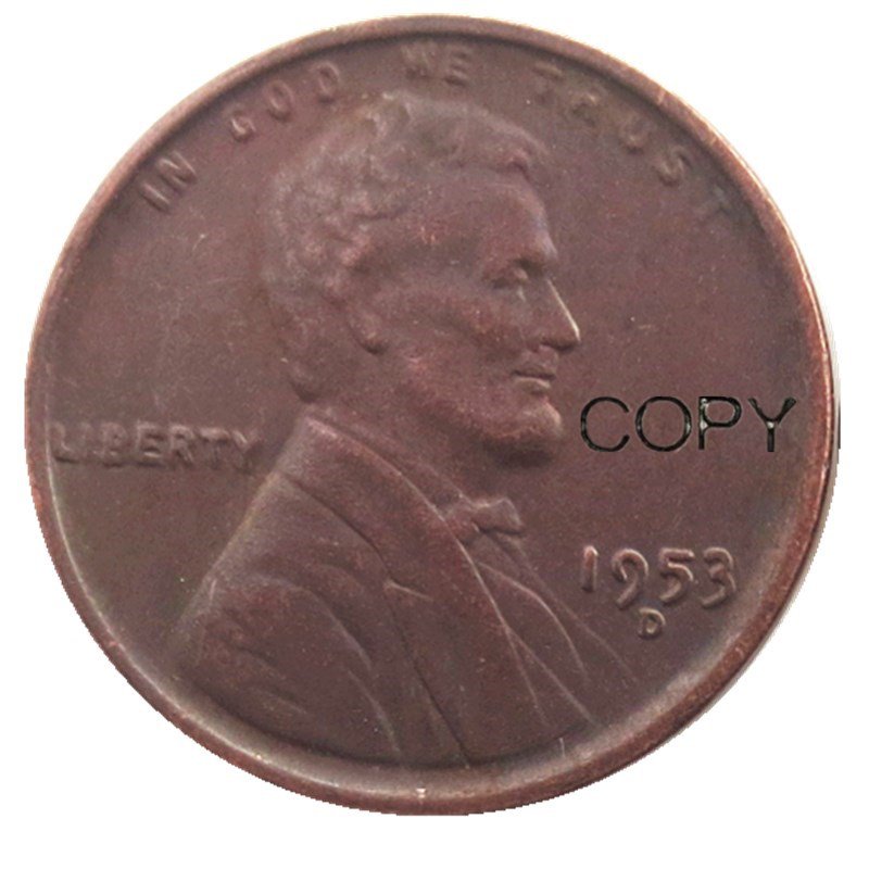 US 1953-D Lincoln Head One Cent Penny Copy Coin
