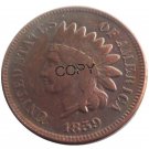 US 1859(No Shield )Indian Head One Cent Copper Copy Coins US 1859(No Shield )Indian Head One Cent Copper Copy Coins