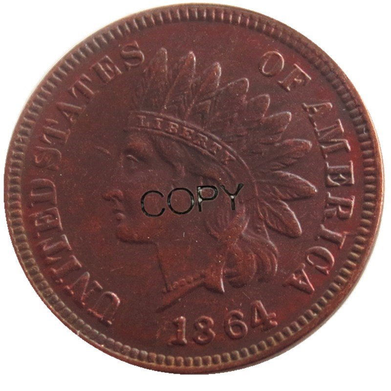 US 1864 Indian Head One Cent Copper Copy Coins