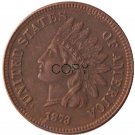 US 1873 Indian Head One Cent Copper Copy Coins