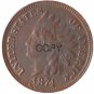 US 1874 Indian Head One Cent Copper Copy Coins