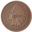 US 1884 Indian Head One Cent Copper Copy Coins US 1884 Indian Head One Cent Copper Copy Coins