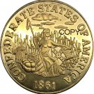 US 1861 Confederate States of America CSA $20 Twenty Dollars Brass Copy Coins