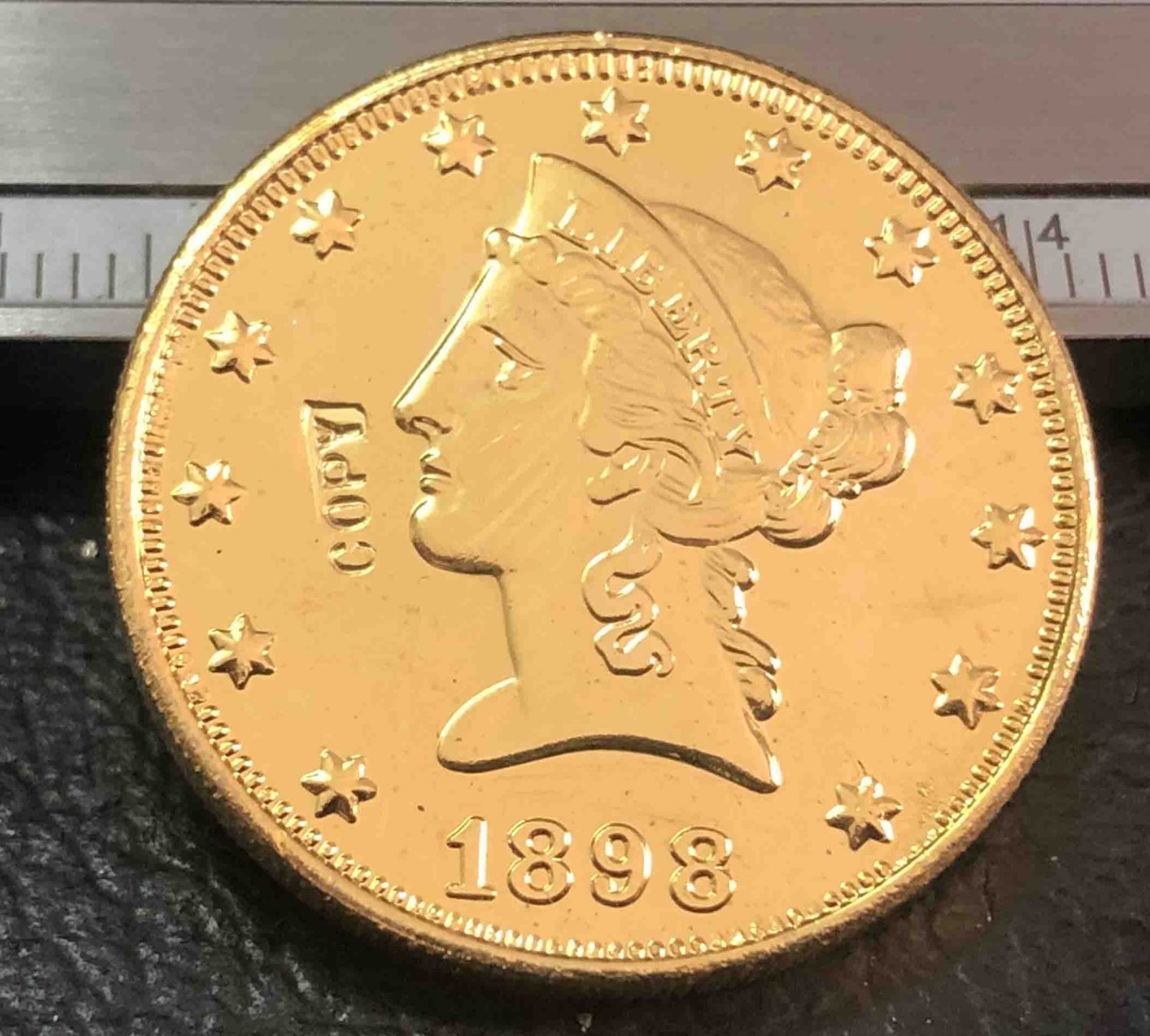 US 1898-S Liberty Head Ten Dollars Copy Coin