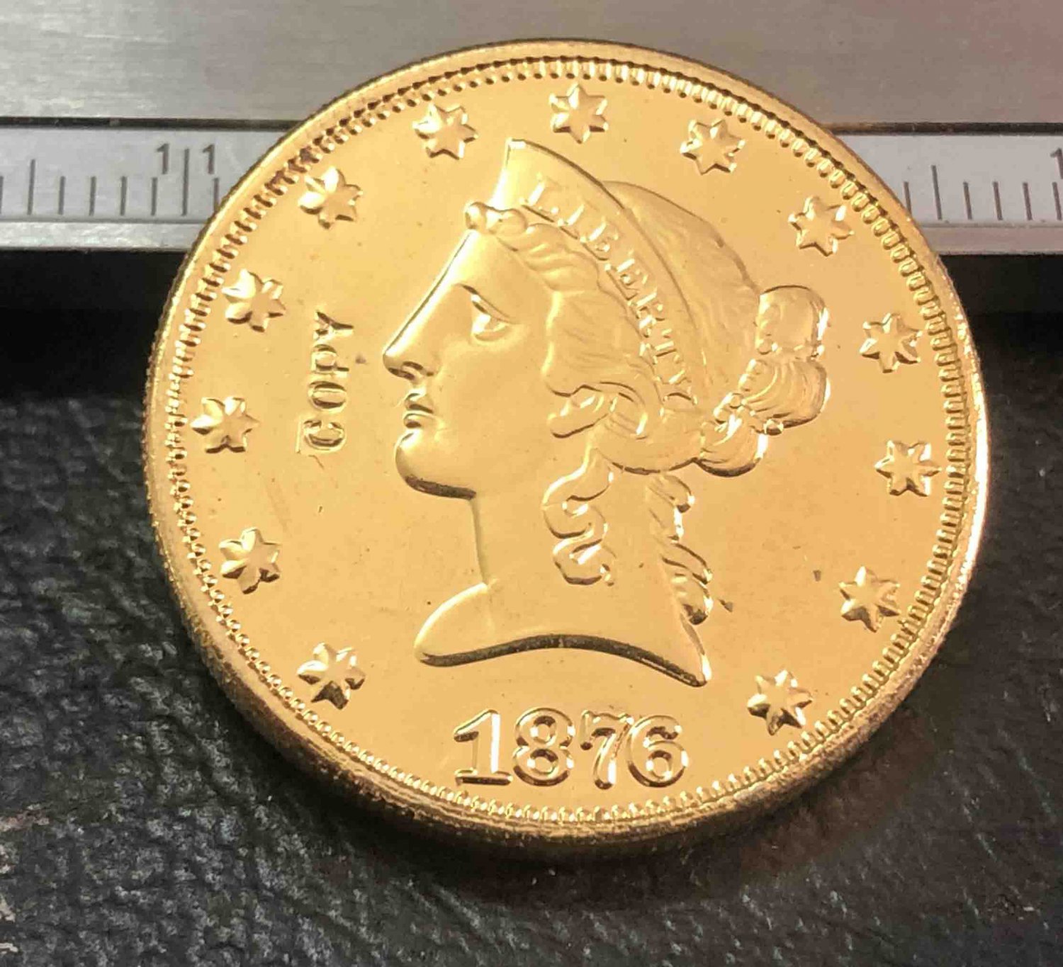 US 1876 Liberty Head Ten Dollars Copy Coin