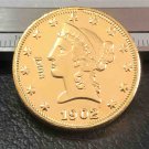 US 1902-S Liberty Head Ten Dollars Copy Coin US 1902-S Liberty Head Ten Dollars Copy Coin