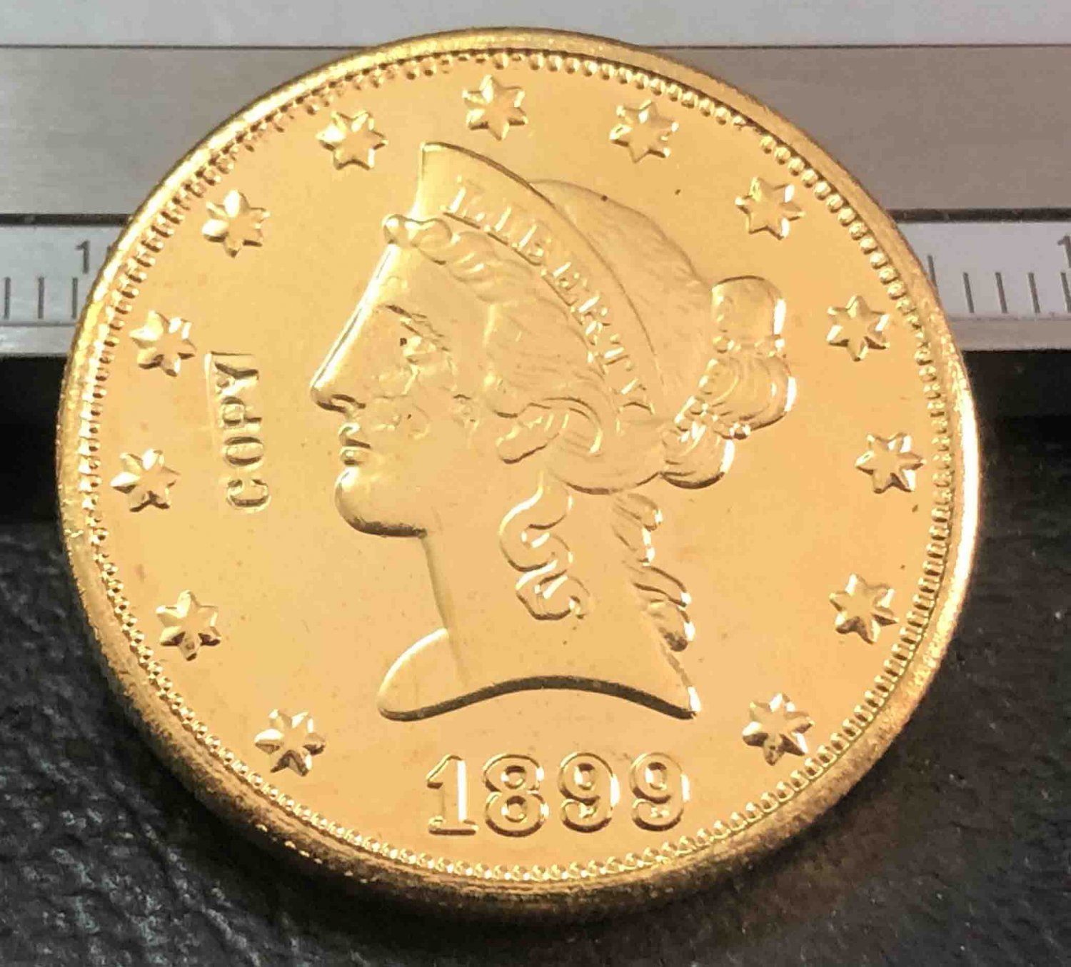 US 1899 Liberty Head Ten Dollars Copy Coin