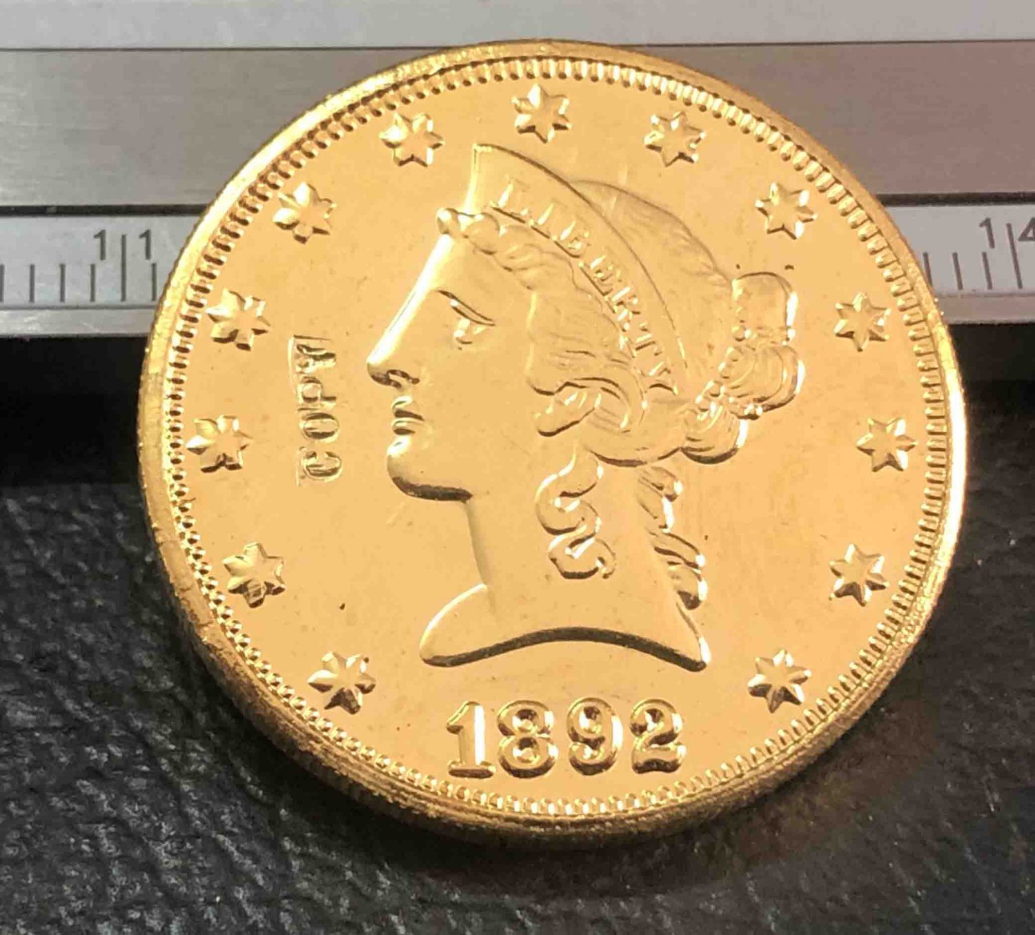 US 1892 Liberty Head Ten Dollars Copy Coin