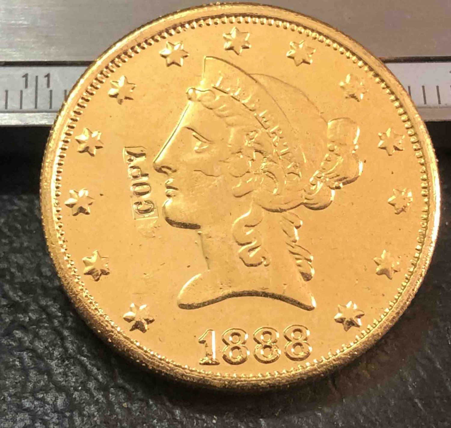 US 1888 Liberty Head Ten Dollars Copy Coin