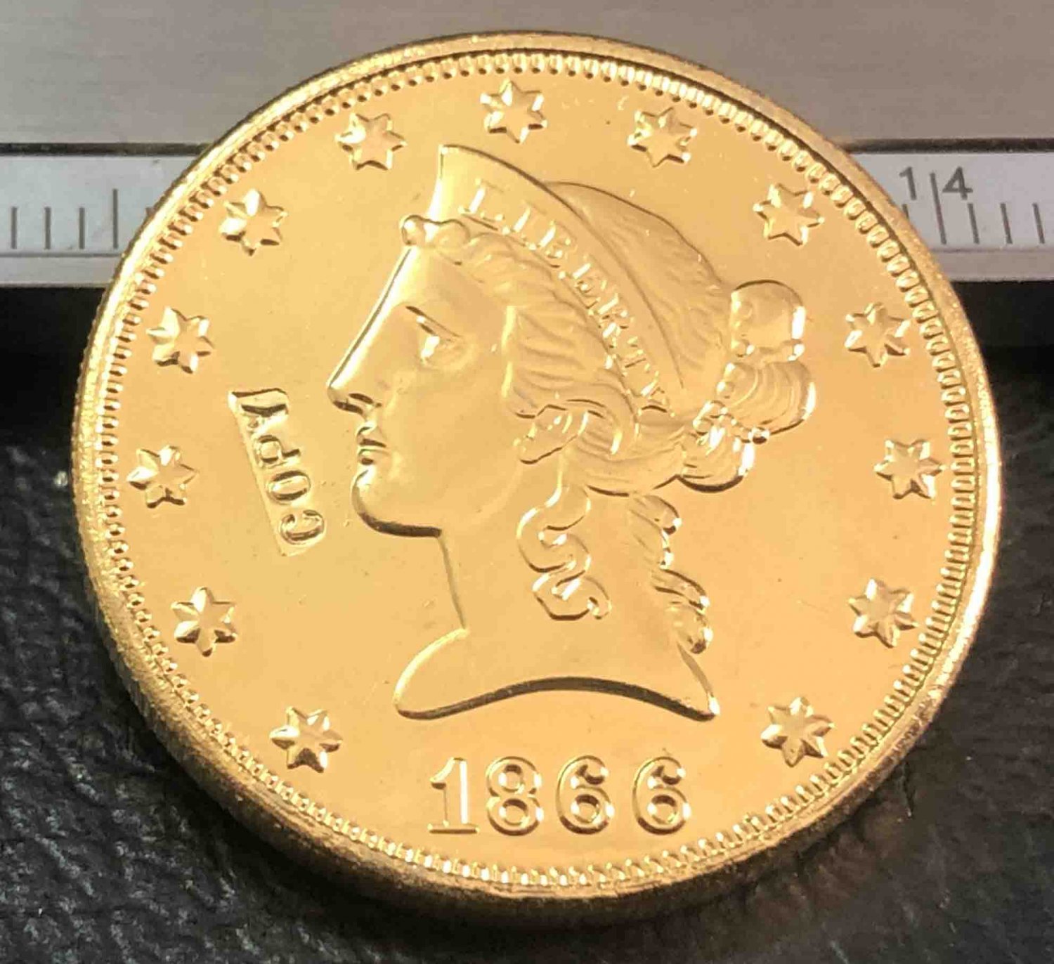 US 1866 Liberty Head Ten Dollars Copy Coin