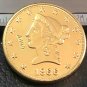 US 1866 Liberty Head Ten Dollars Copy Coin