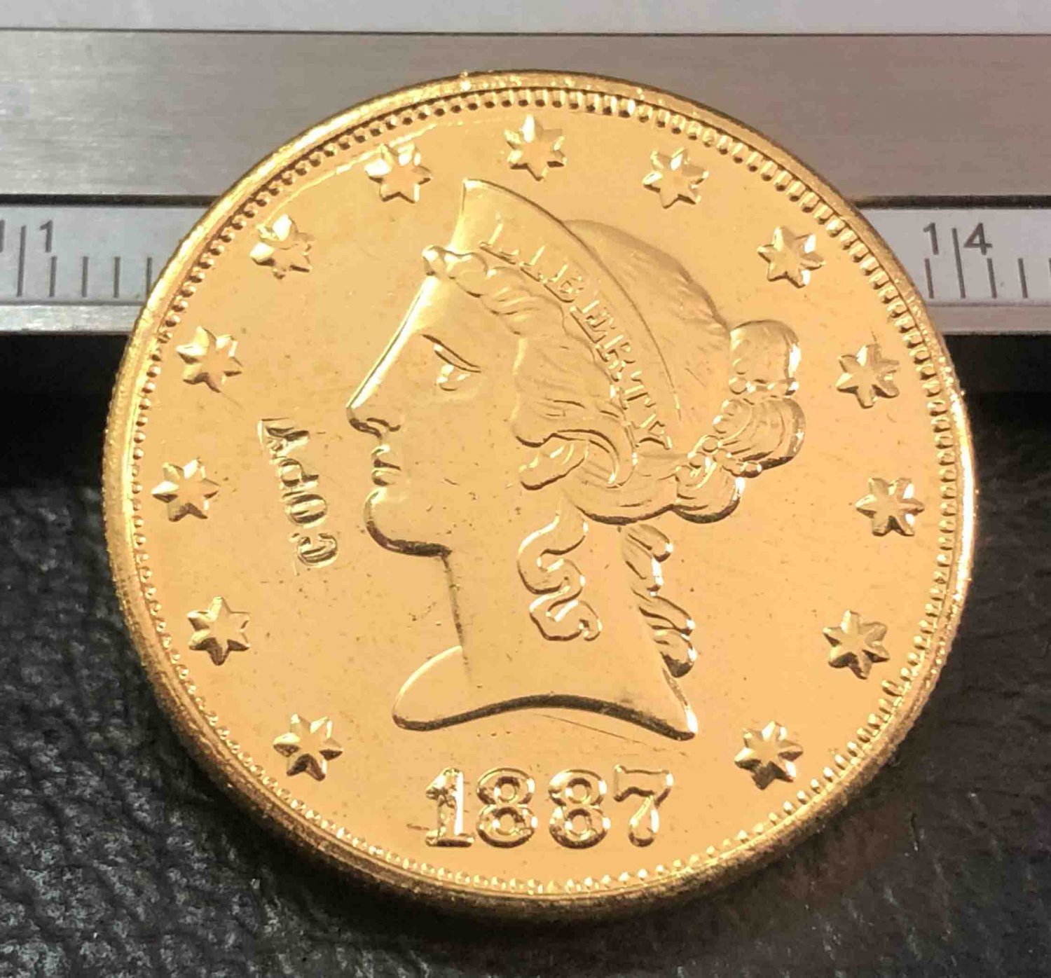 US 1887 Liberty Head Ten Dollars Copy Coin