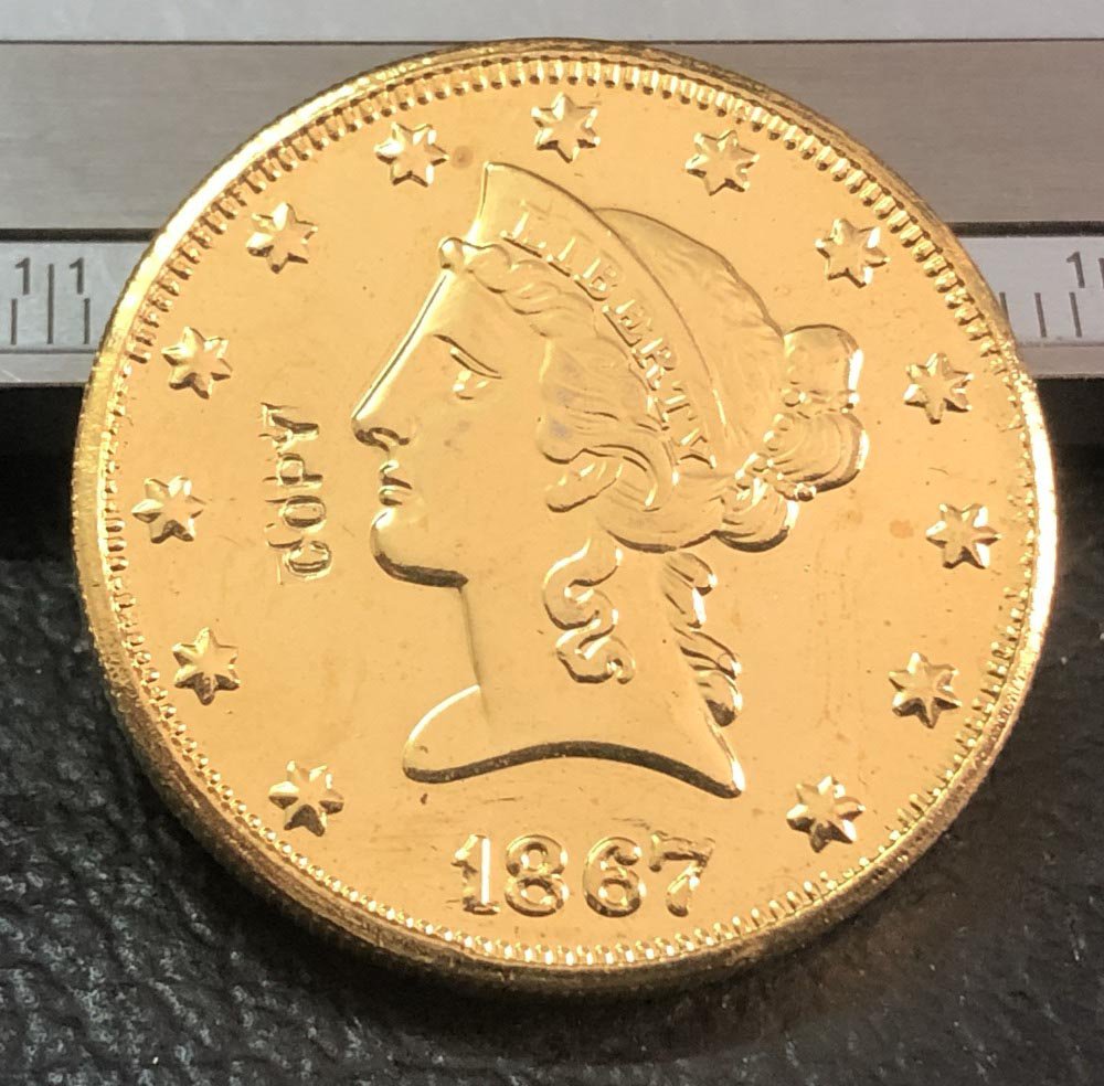 US 1867-S Liberty Head Ten Dollars Copy Coin