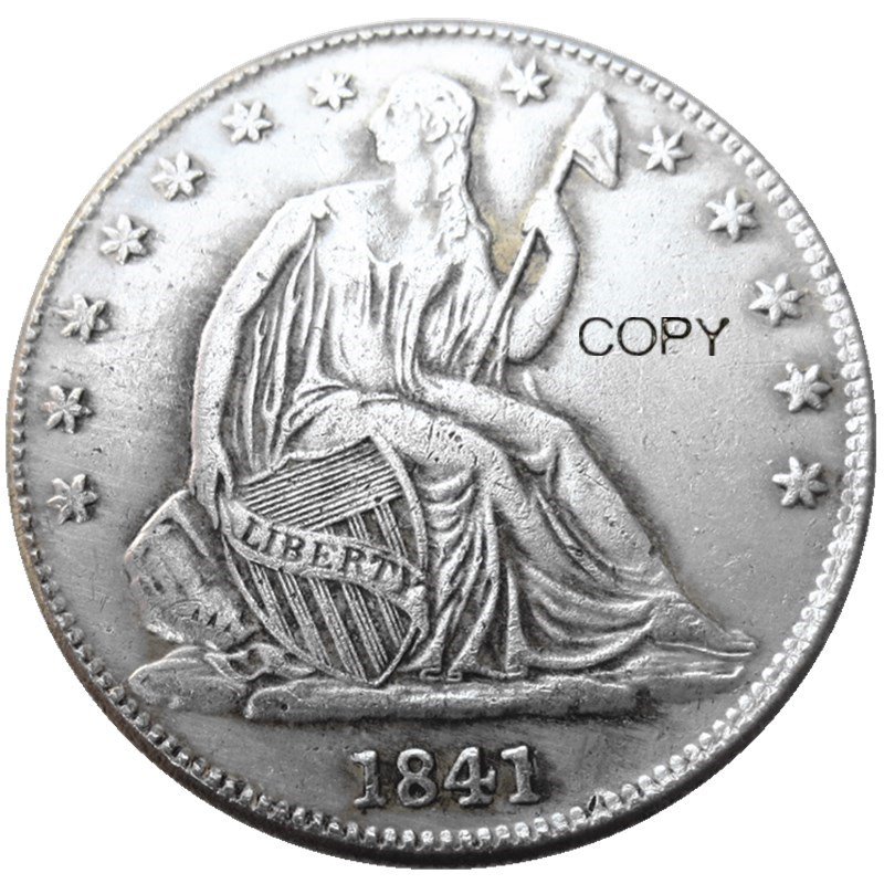 US 1841 Seated Liberty Half Dollars Copy Coin