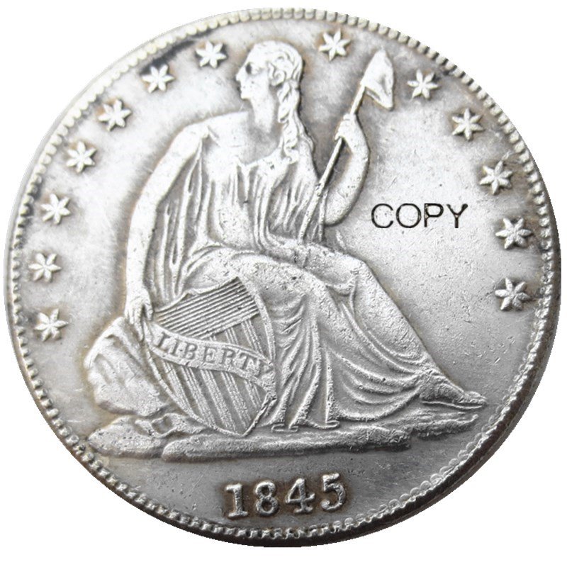 US 1845 Seated Liberty Half Dollars Copy Coin