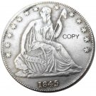 US 1845 Seated Liberty Half Dollars Copy Coin US 1845 Seated Liberty Half Dollars Copy Coin