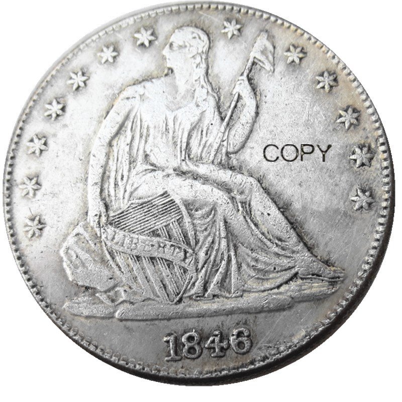 US 1846 Seated Liberty Half Dollars Copy Coin