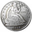 US 1848 Seated Liberty Half Dollars Copy Coin