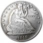 US 1848 Seated Liberty Half Dollars Copy Coin