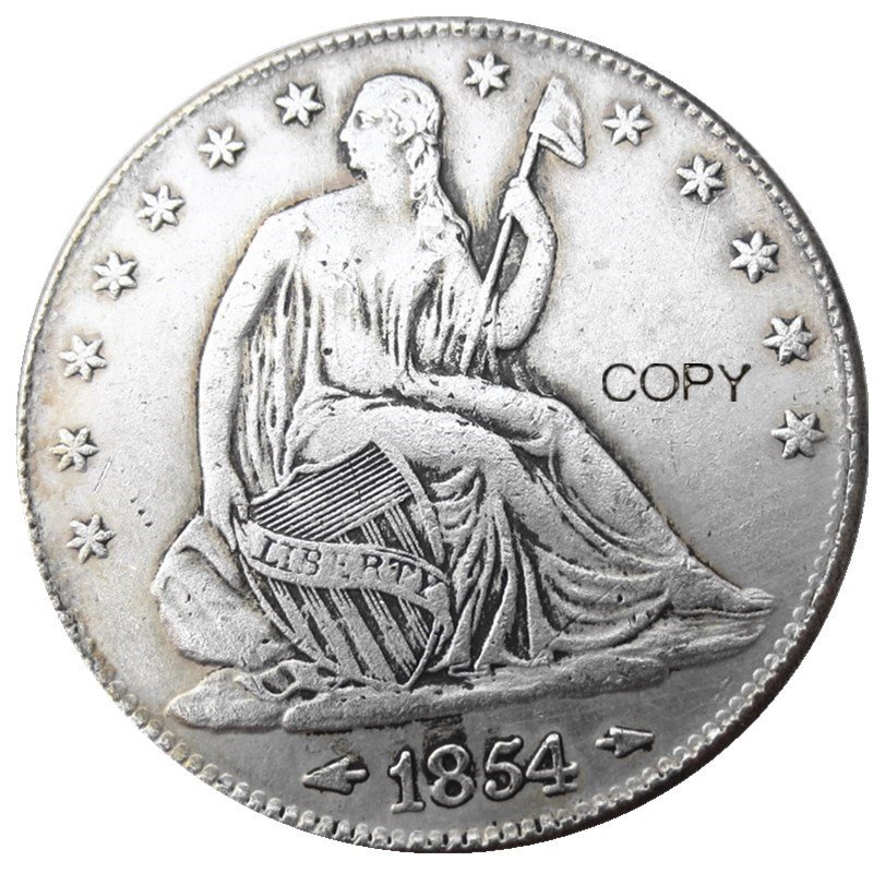 US 1854 Seated Liberty Half Dollars Copy Coin
