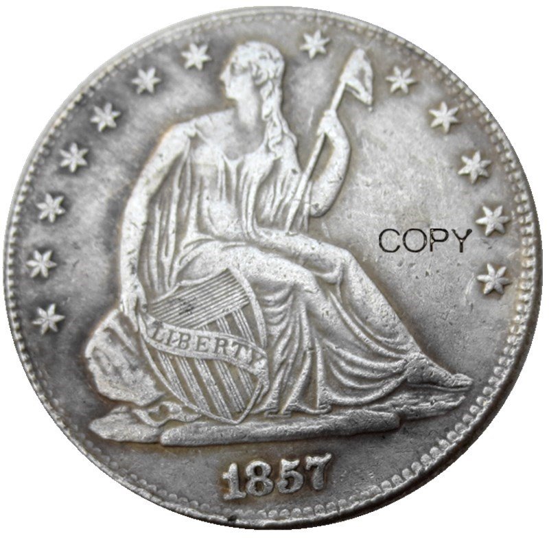 US 1857 Seated Liberty Half Dollars Copy Coin