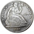 US 1857 Seated Liberty Half Dollars Copy Coin