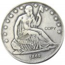 US 1862 Seated Liberty Half Dollars Copy Coin