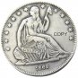 US 1862 Seated Liberty Half Dollars Copy Coin
