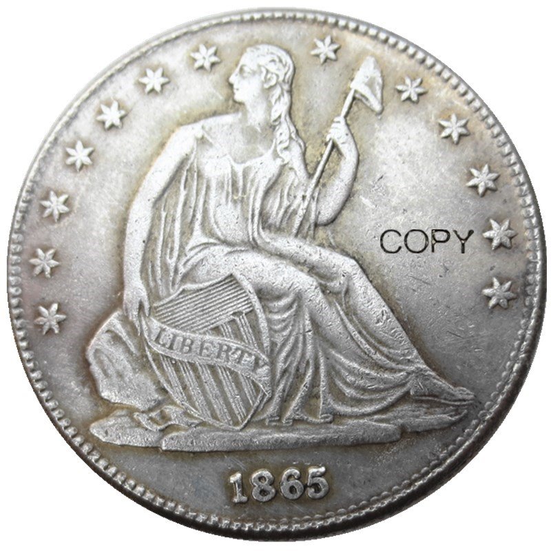 US 1865 Seated Liberty Half Dollars Copy Coin