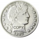 US 1907 Barber Half Dollar Copy Coin US 1907 Barber Half Dollar Copy Coin