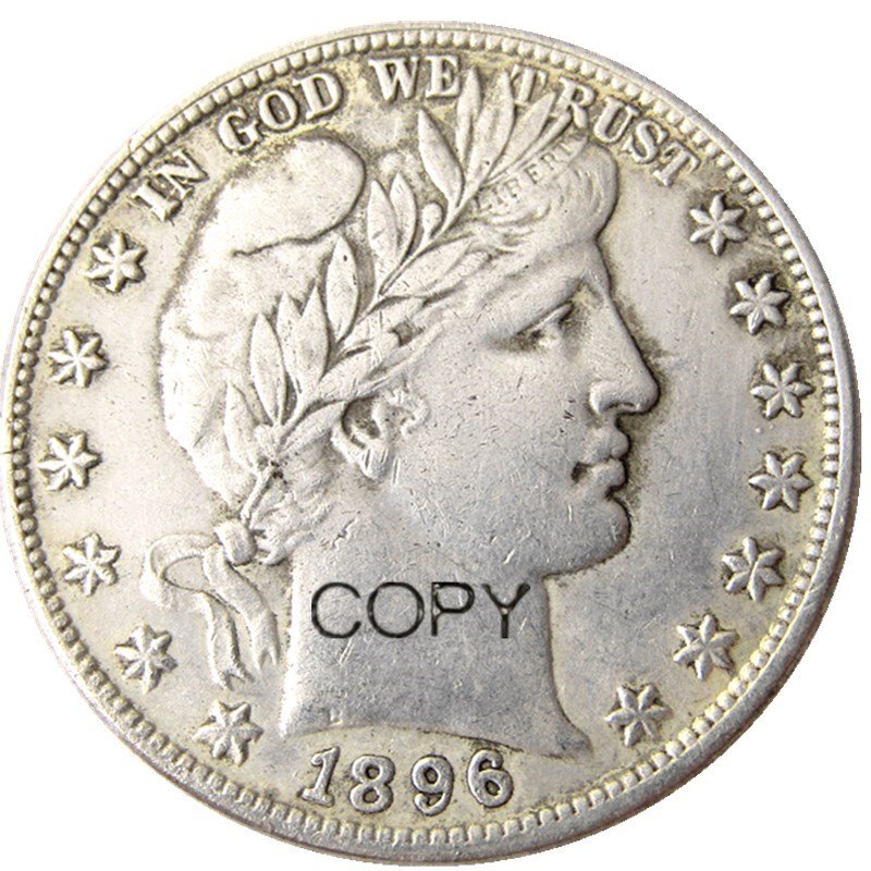 US 1896 Barber Half Dollar Copy Coin