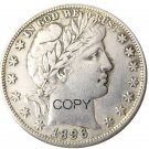 US 1896 Barber Half Dollar Copy Coin US 1896 Barber Half Dollar Copy Coin