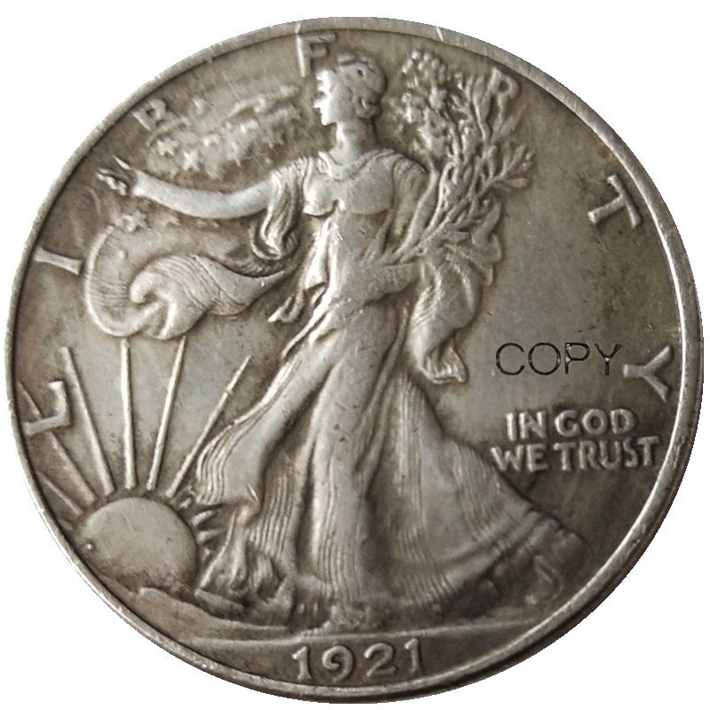 US 1921-D Walking Liberty Half Dollar Copy Coin