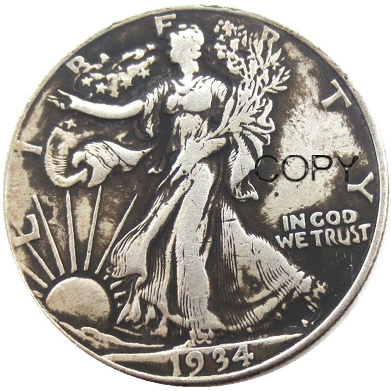 US 1934 Walking Liberty Half Dollar Copy Coin